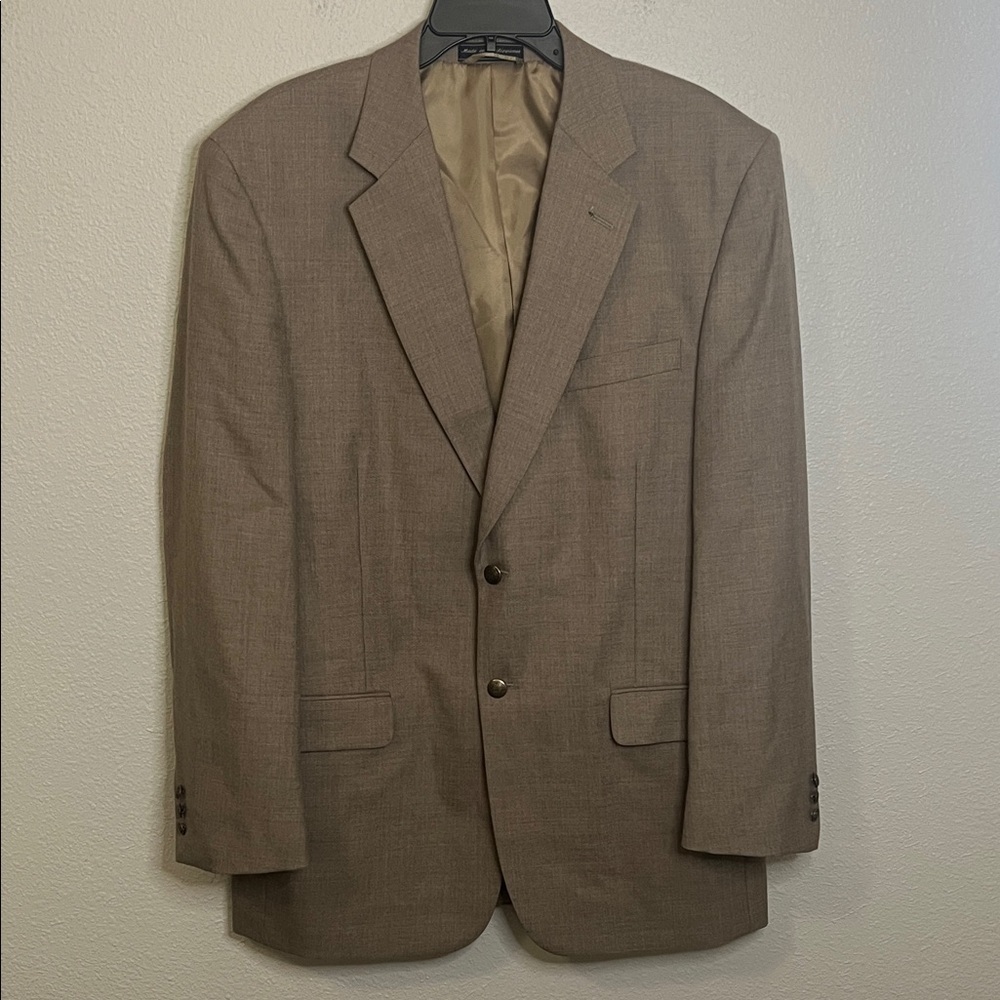 Stanley Blacker Tan 2 Button Blazer Size 44L